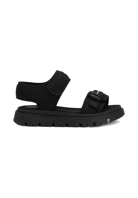 Sandali in Lycra Nera Con Nastro DOLCE & GABBANA KIDS | DA5306-AW5898B956